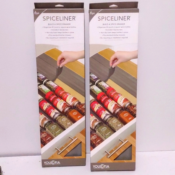 Two! Spice Liner Spice Drawer Organizer New in Box Kitchen Organization - Picture 1 of 3